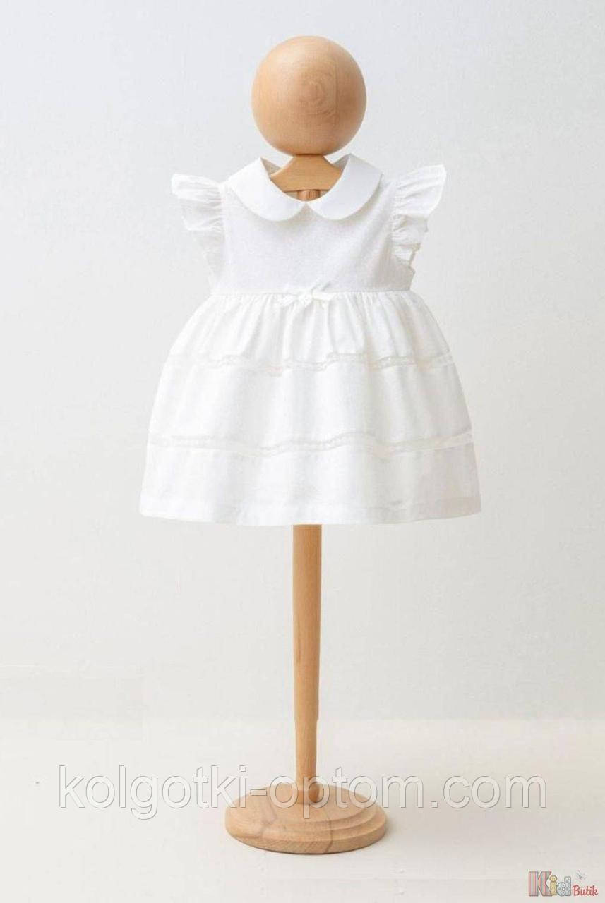 ОПТОМ Упаковка (68-74-80-86-92) Плаття молочне пишне для дівчинки MYMIO baby 1111000061492, фото 1