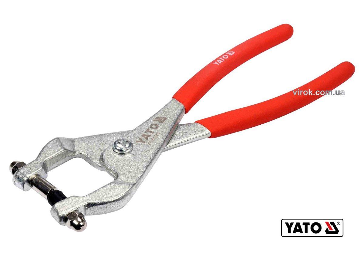 Кліщі для проколювання отворів в металев. листах t≤ 0.8 мм YATO отворів Ø=3,2мм, L= 240мм [5/30], фото 1