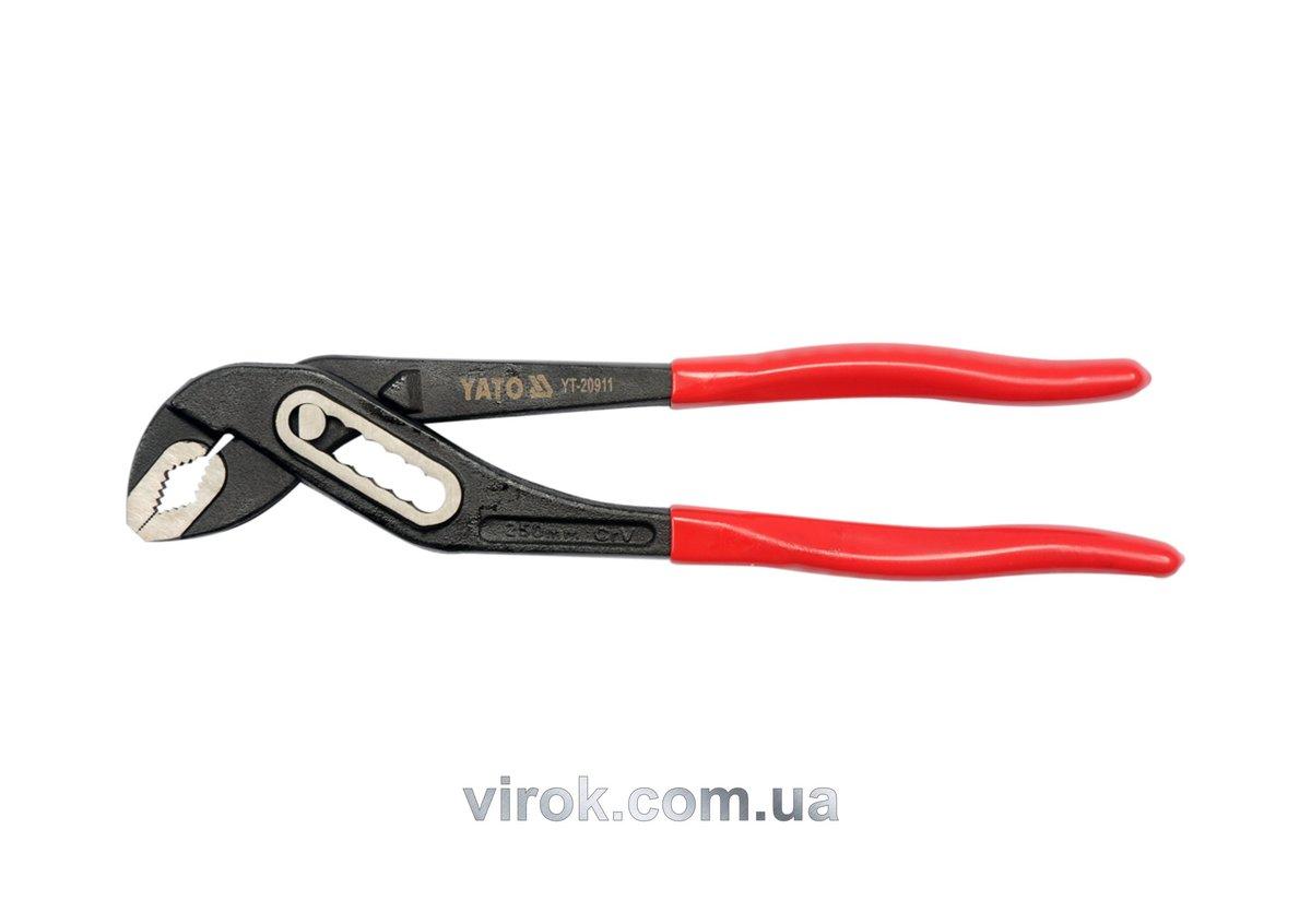 Кліщі переставні YATO : ізольовані ручи, L= 250 мм [6/36], фото 1