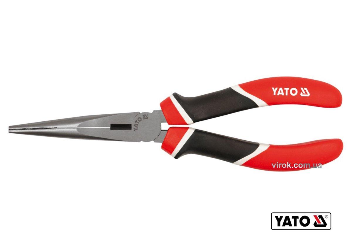 Щипці видовжені плоскі YATO : CrV, L= 160 мм [6/60], фото 1