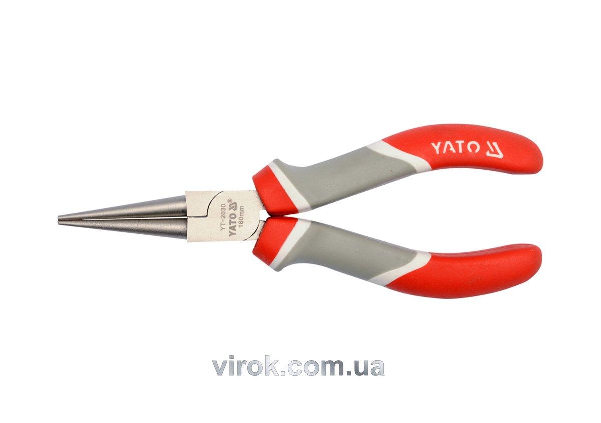 Круглогубці нікельовані YATO : L= 160 мм [6/60], фото 1