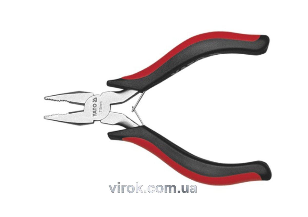 Плоскогубці-міні нікельовані YATO : L= 115 мм [6/120], фото 1