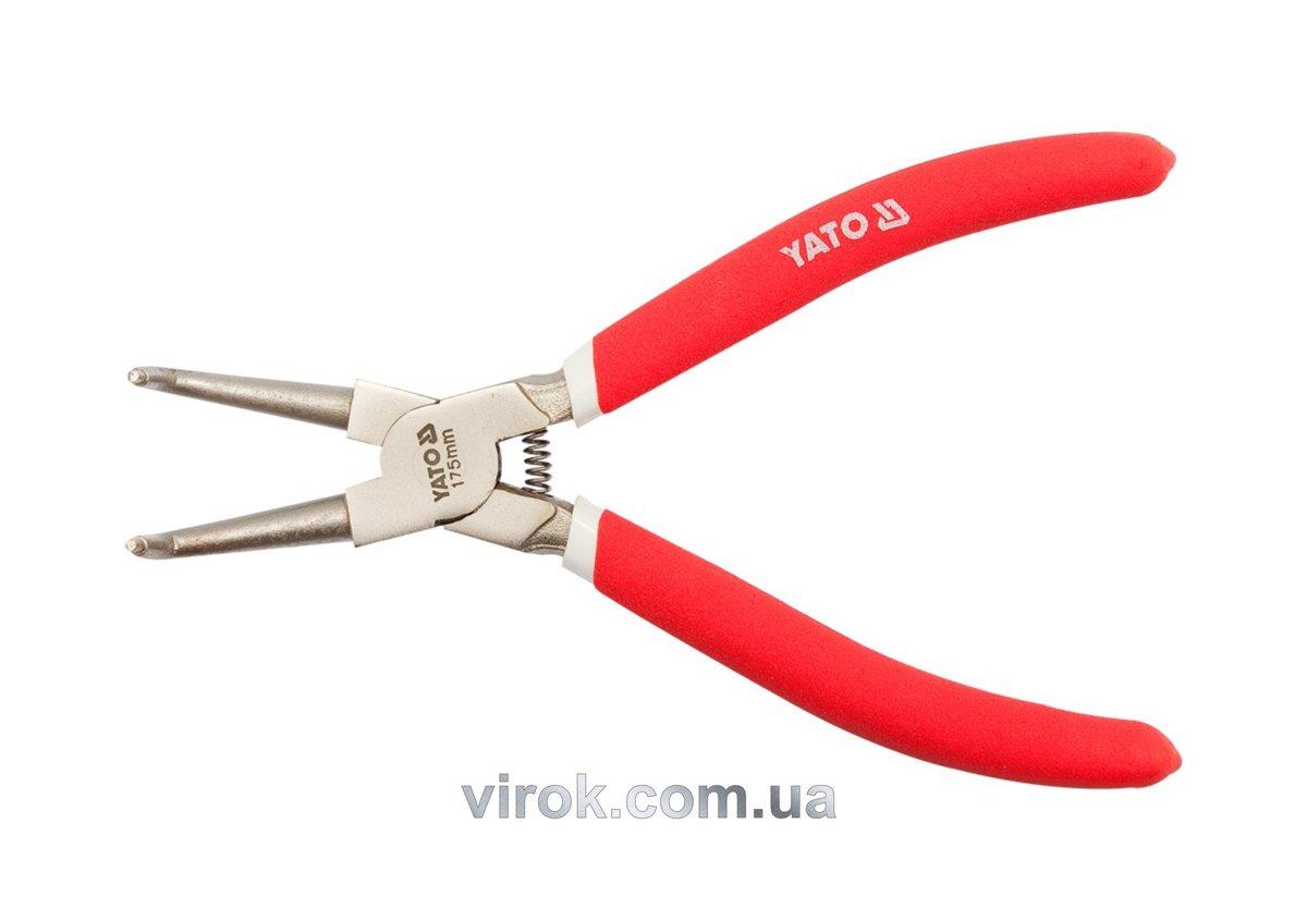 Знімач стопорних кілець YATO загн. (зжим) l=225мм [6/60], фото 1