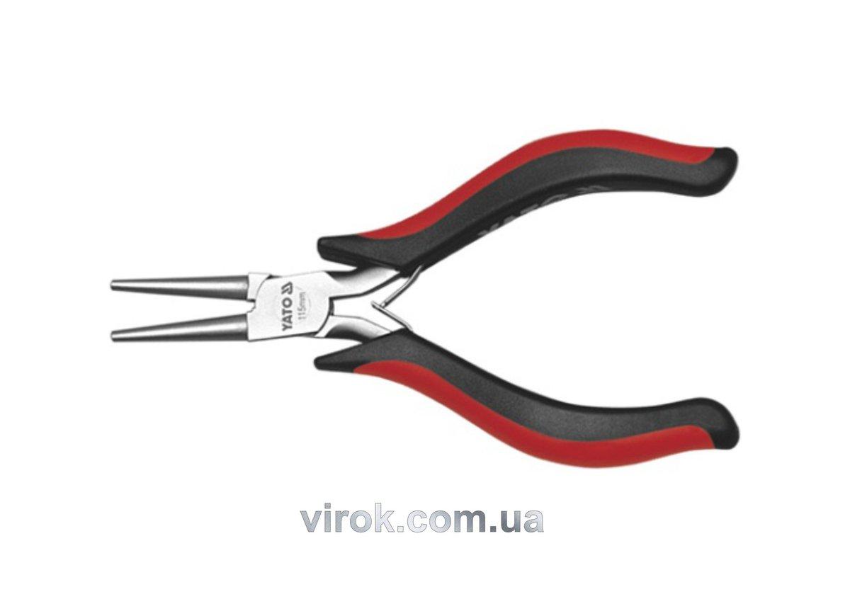 Щипці- круглогубці нікельовані YATO : L= 115 мм [6/120], фото 1