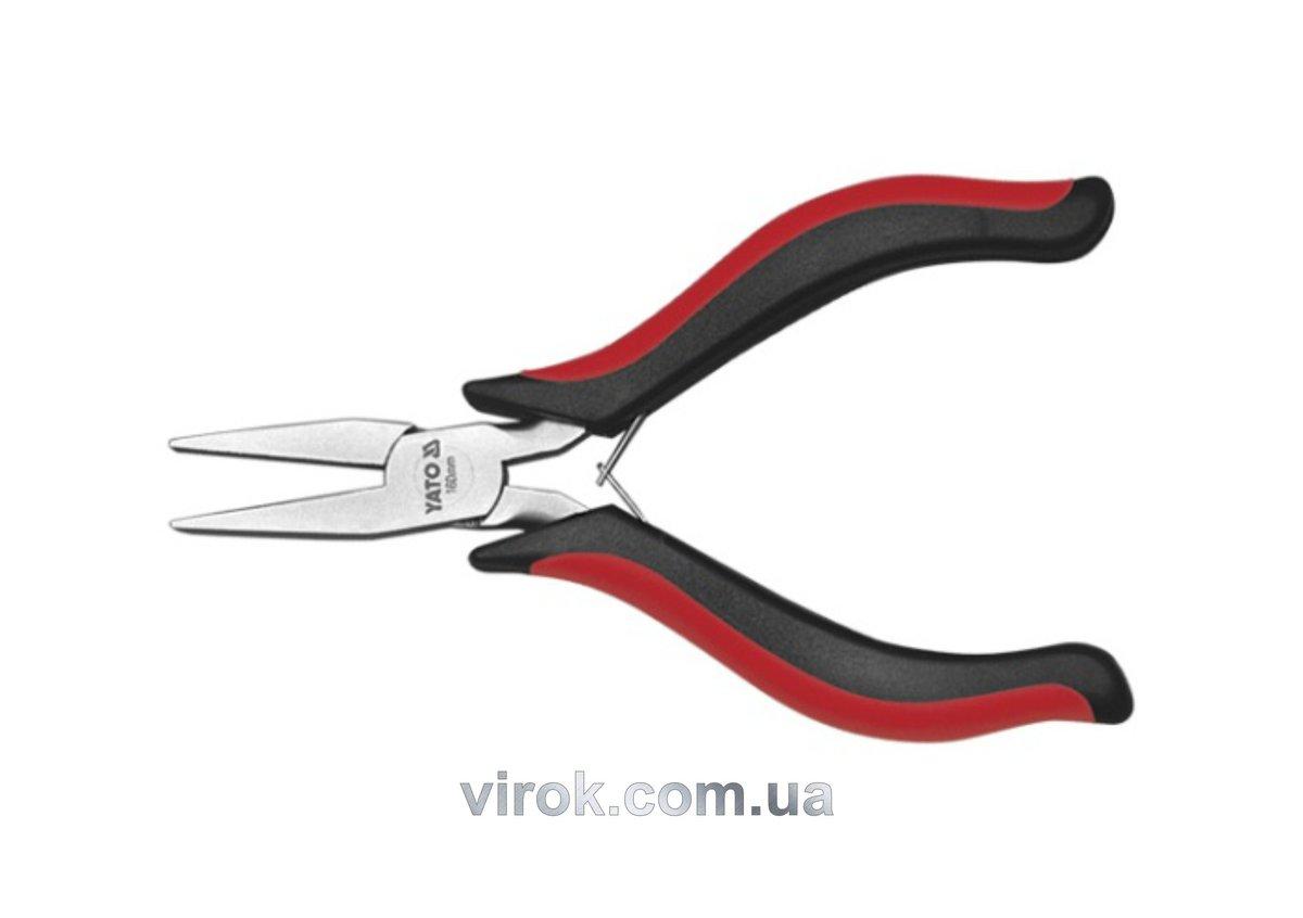 Щипці прямі плоскі YATO : L= 115 мм [6/120], фото 1