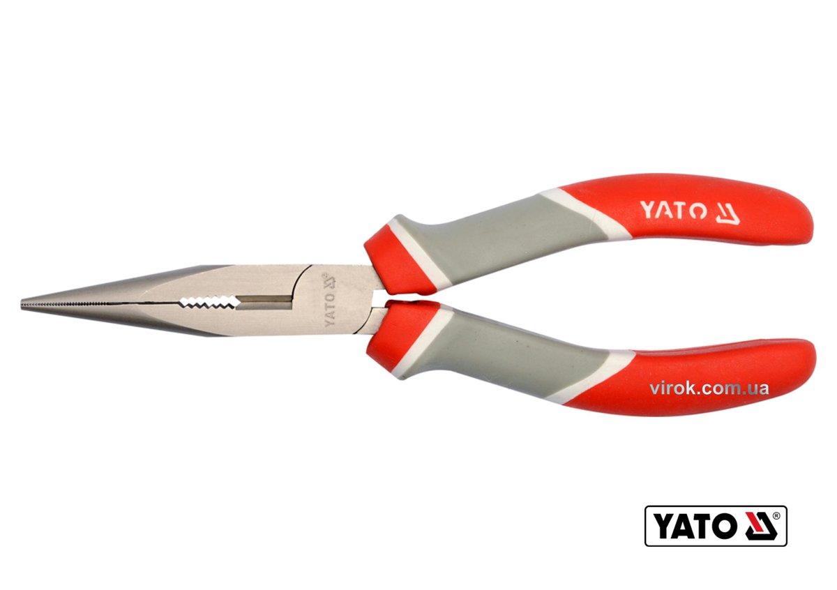 Тонкогубці нікельовані YATO : L= 160 мм [6/60], фото 1