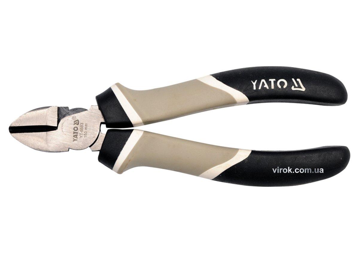 Кусачки діагональні зі збільшеною силою натиску YATO; l= 160 мм [6/60], фото 1