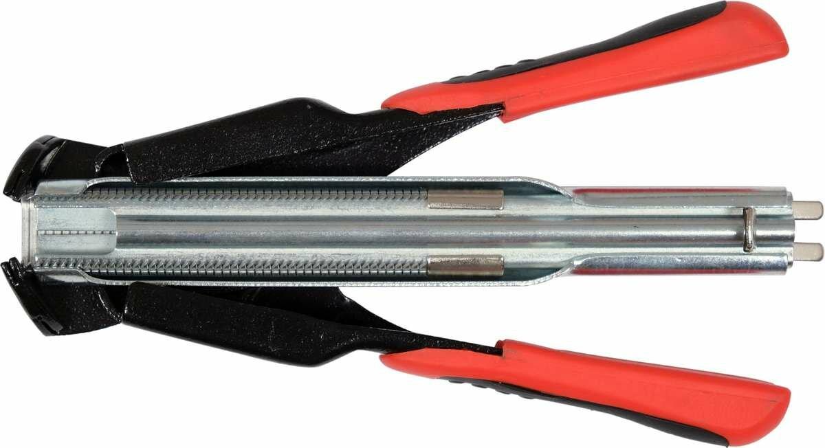 Кліщі для кріплення сітки YATO: L= 190 мм з коміркою для 50 скоб тип "С"- 20х 2 мм + 100 скоб [40], фото 1