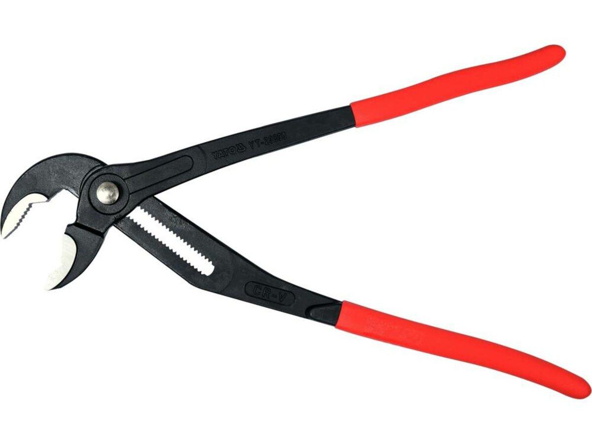 Кліщі переставні по трубах з блокув. кнопкою YATO: L= 415 мм, розвід губ- 95 мм  Cr-V [6/24], фото 1