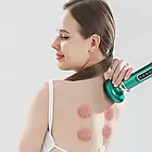 Вакуумний масажер антицелюлітний з підігрівом, 12 режимів, Зелений / Акумуляторний масажер від целюліту, фото 5