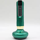 Вакуумний масажер антицелюлітний з підігрівом, 12 режимів, Зелений / Акумуляторний масажер від целюліту, фото 3