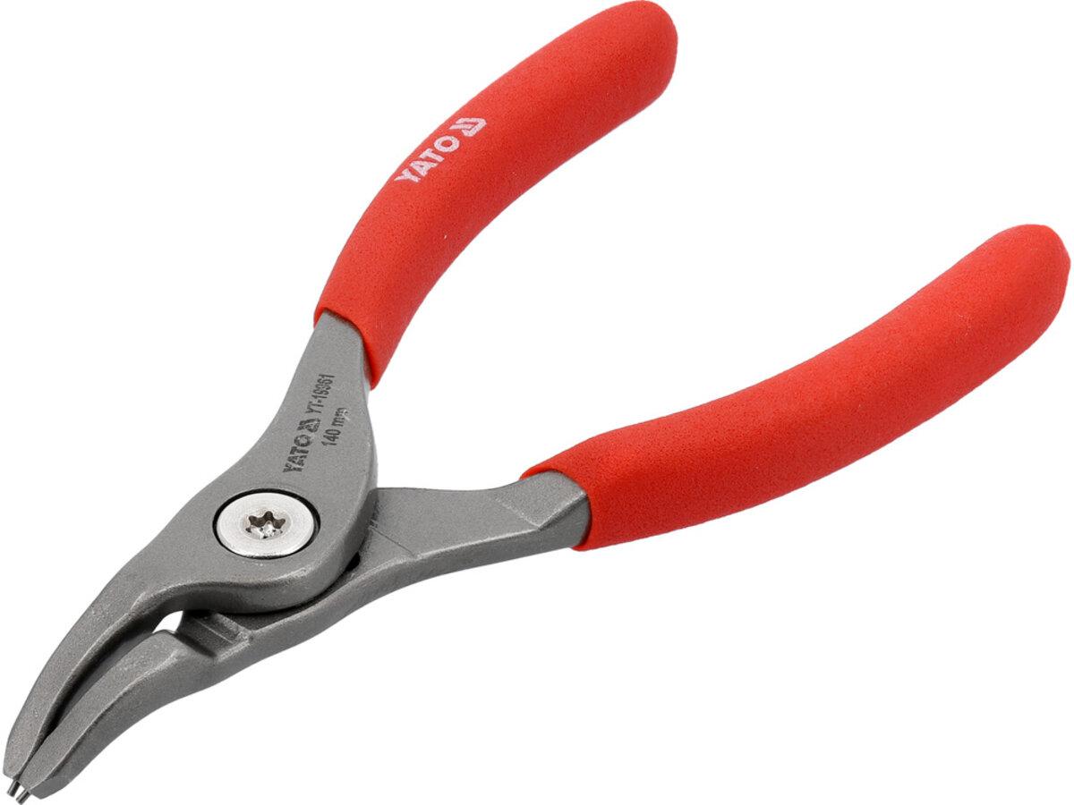 Щипці SEGERA для стопорних кілець YATO гнуті під 45° розтискні, l= 140 мм, розвід- 3-10 мм [6/48], фото 1