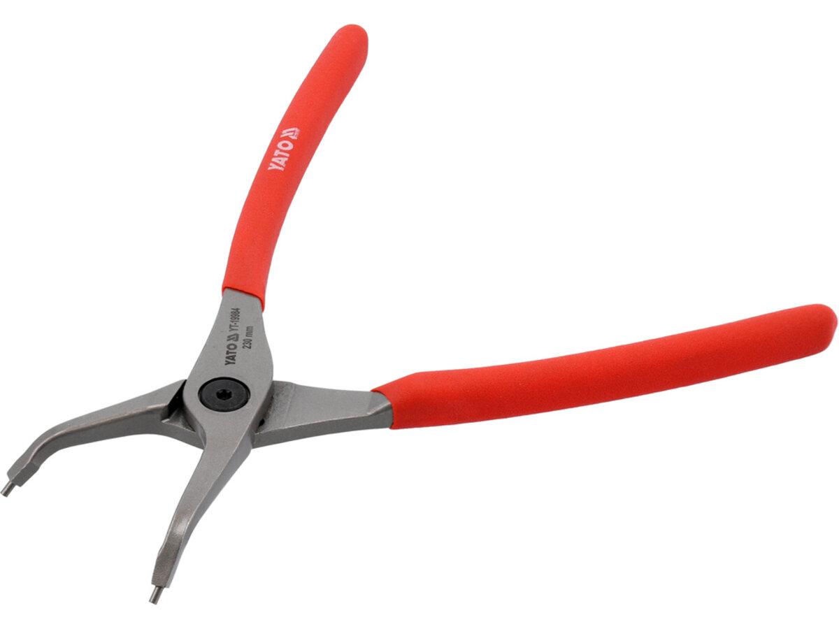 Щипці SEGERA для стопорних кілець YATO гнуті під 45° стискні, l= 230 мм, розвід- 40-100 мм [4/24], фото 1