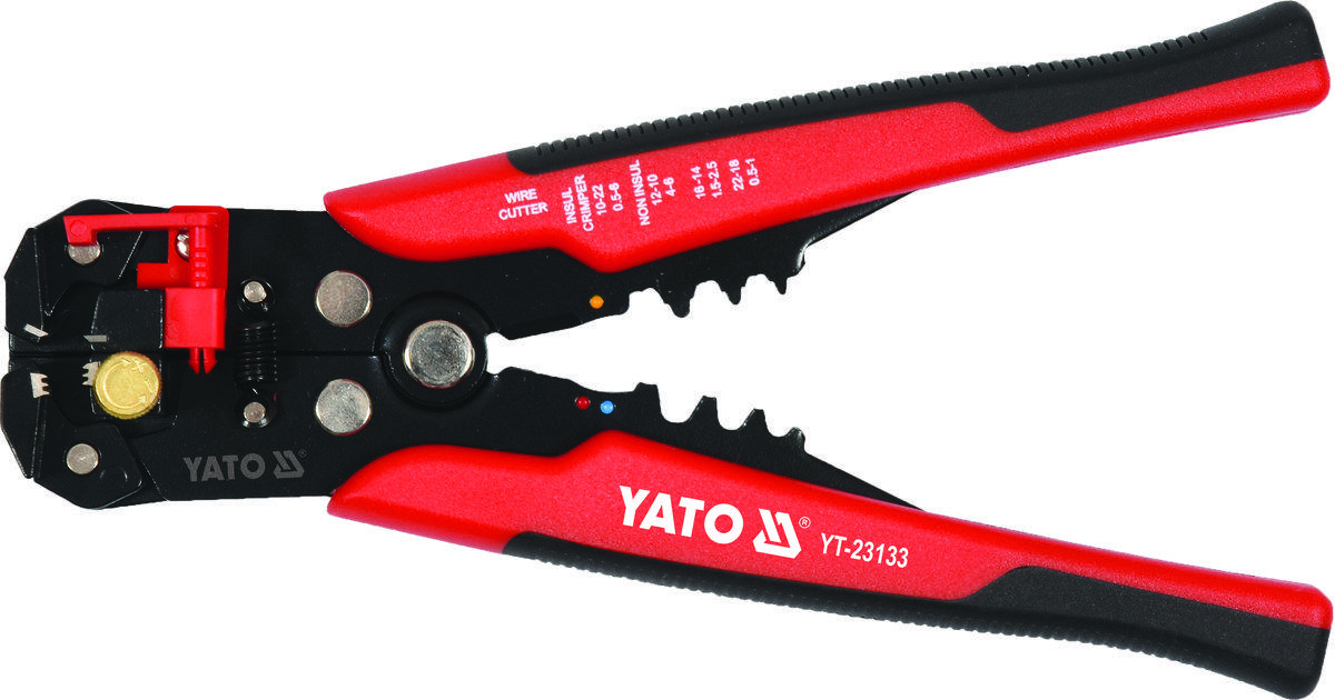 Кліщі для обтискання і зачистки проводів YATO, L=205мм, 0,2-6мм², з наконечниками, 191 елем. [10/20], фото 1