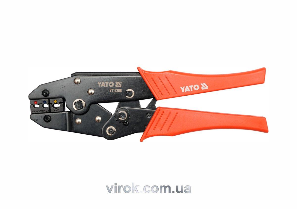 Кліщі для обтискання і зачистки проводів YATO, L=230 мм. 22-10 (AWG), 0.5-6 мм2 [5/30], фото 1