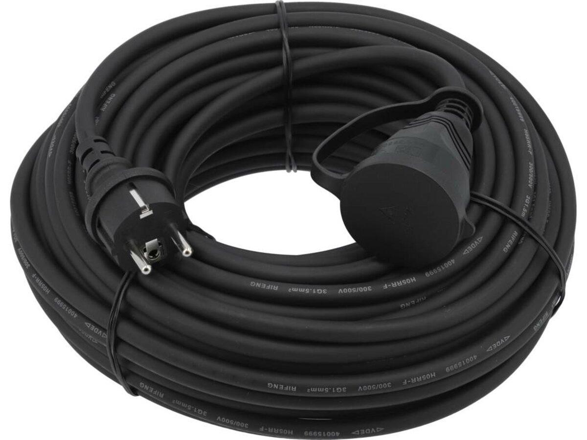 Кабель-подовжувач для будівель робіт мережевий 230 В YATO, l= 30 м. струм- 16 А, 3-жильний S=1,5 мм², фото 1