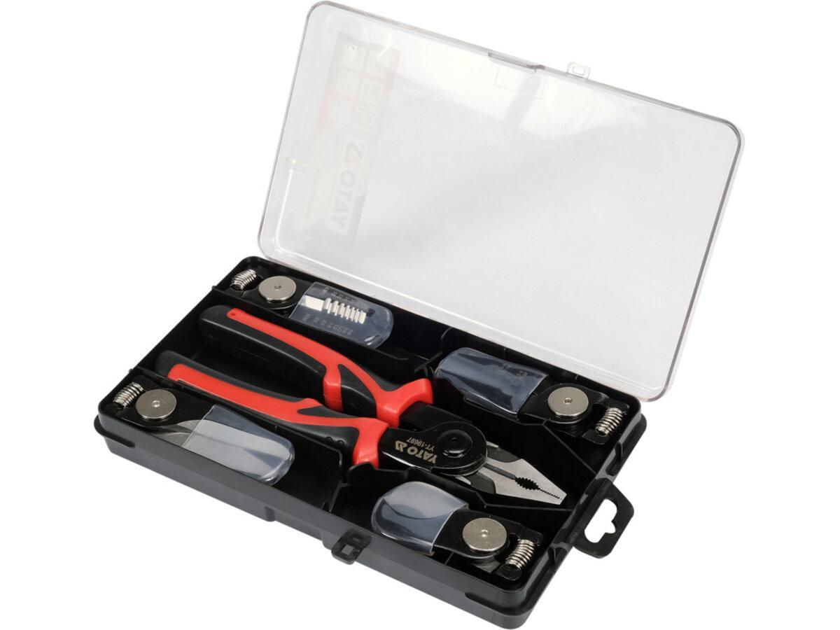 Плоскогубці і ножиці електромонтажні переставні 5 в 1 YATO, тримач l= 200 мм. компл. 5 елем. [4/16], фото 1