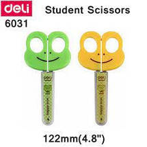 Ножиці Deli 6031 мікс 12,2 см пл/р, "Жаба" в пласт чохлі, фото 3