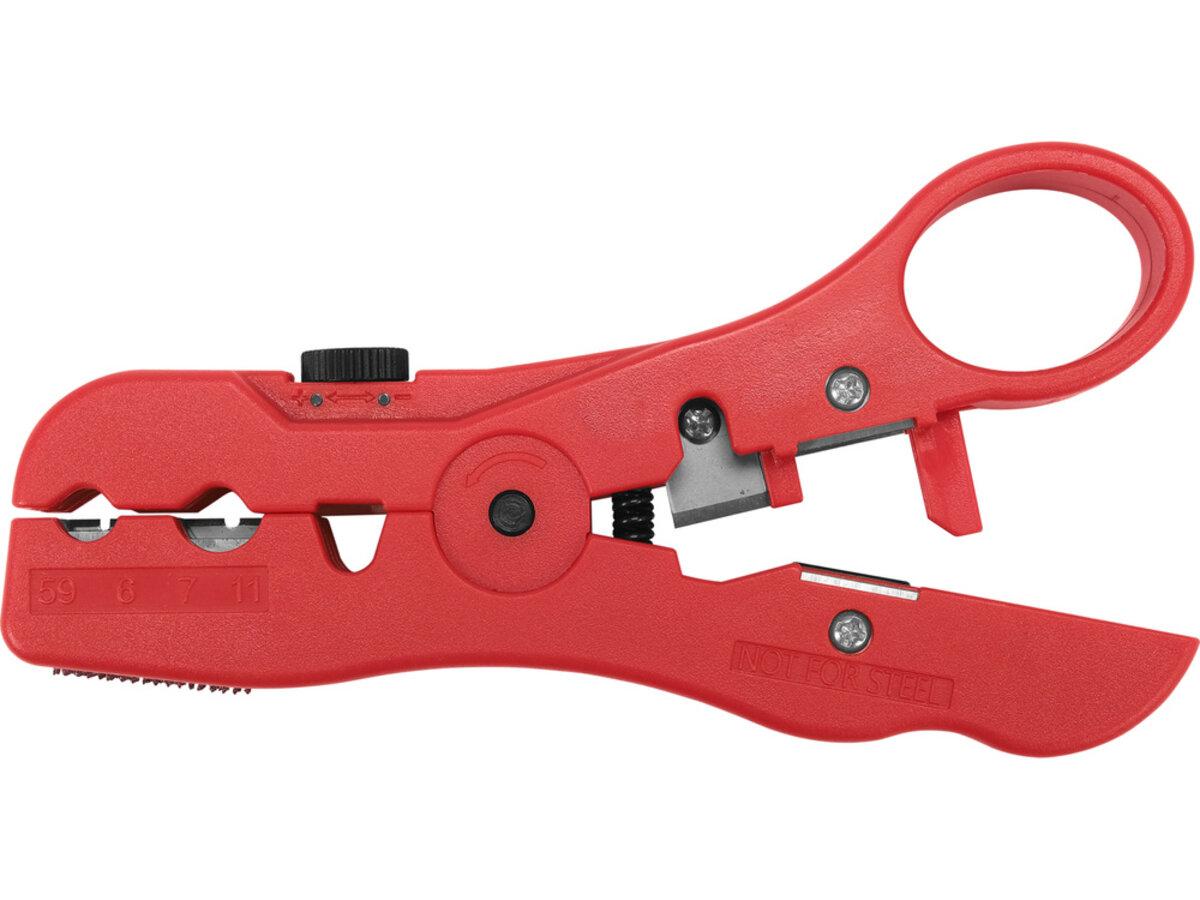 Знімач ізоляції провідників і кабелів YATO L= 125 мм типів STP, UTP, RG59, RG6, RG7, RG11 [6/48], фото 1