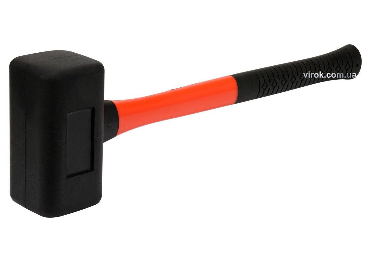 Молоток безінерційний YATO: з гумовим обухом 140х75х75 мм, m=2.4кг, скловолоконна ручка l=495 мм [2], фото 1