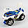 Дитяча машинка каталка толокар музичний для дітей прогулянки катання Doloni машина для хлопчика синя, фото 2