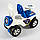 Дитяча машинка каталка толокар музичний для дітей прогулянки катання Doloni машина для хлопчика синя, фото 5