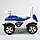 Дитяча машинка каталка толокар музичний для дітей прогулянки катання Doloni машина для хлопчика синя, фото 4