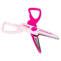 Ножиці дитячі Deli ED60001 мікс 13,5см Зигзаг Neon, безпечні, фото 3