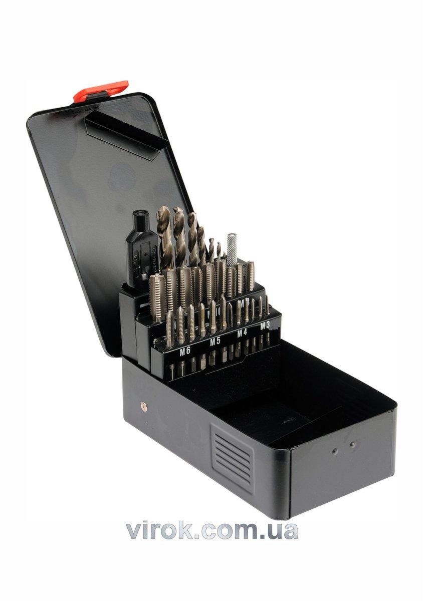 Набір Мітчиків YATO : Ø= M3,М4,М5,М6,М8,М10,М12 мм; кпл. 29 шт. [12], фото 1