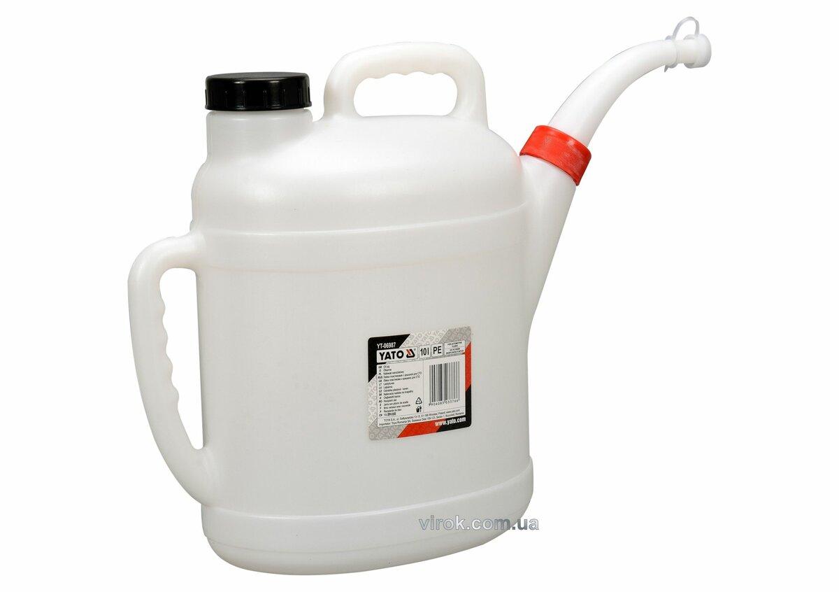 Лійка пластикова для СТО YATO : з кришкою, V= 10 л [8/32], фото 1