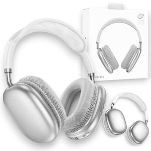 Бездротові bluetooth навушники BIG Borofone BO22 Plus Elegant Навушники накладні з мікрофоном, срібні