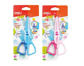 Ножиці дитячі Deli ED60001 мікс 13,5см Зигзаг Neon, безпечні, фото 4