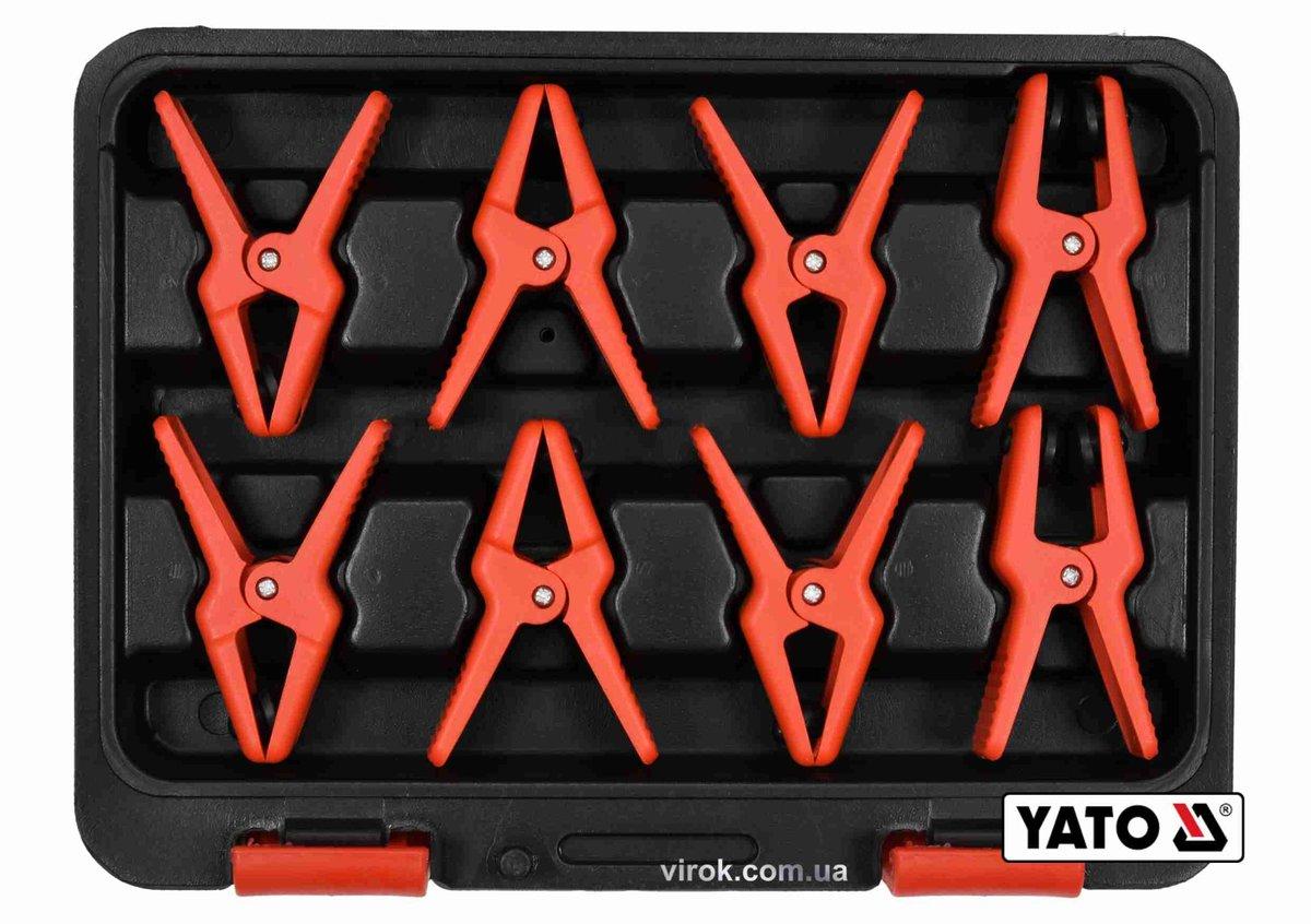 Затискачі для металевих проводів YATO : 8 шт + кейс [10], фото 1