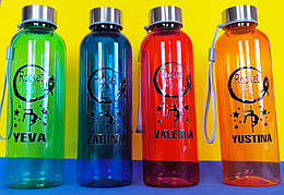 Друк на спортивних пляшках імен і логотипів