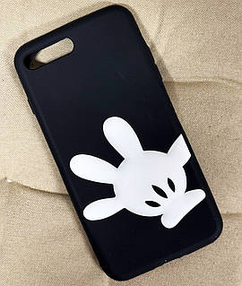 Силіконовий чохол для iPhone 8 Plus / 7 Plus - 3D Долонька, Чорний