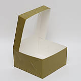 Коробка для кондитерських виробів 170*170*90 олива, фото 3