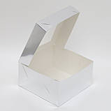 Коробка кондитерська з вікном 170*170*90 в сріблі, фото 3