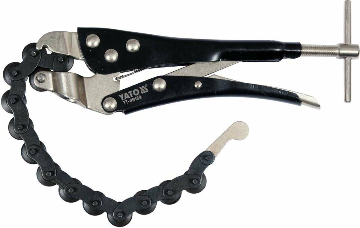 Різак ланцюговий, ручний YATO до вихлопних труб Ø= 18- 95 мм, товщина- 2,5 мм (сталь) [12/24], фото 1