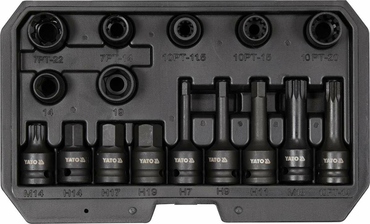 Набір знарядь для ремонту гальмівних колодок YATO: тримач- 1/2", 16 елем. [5], фото 1