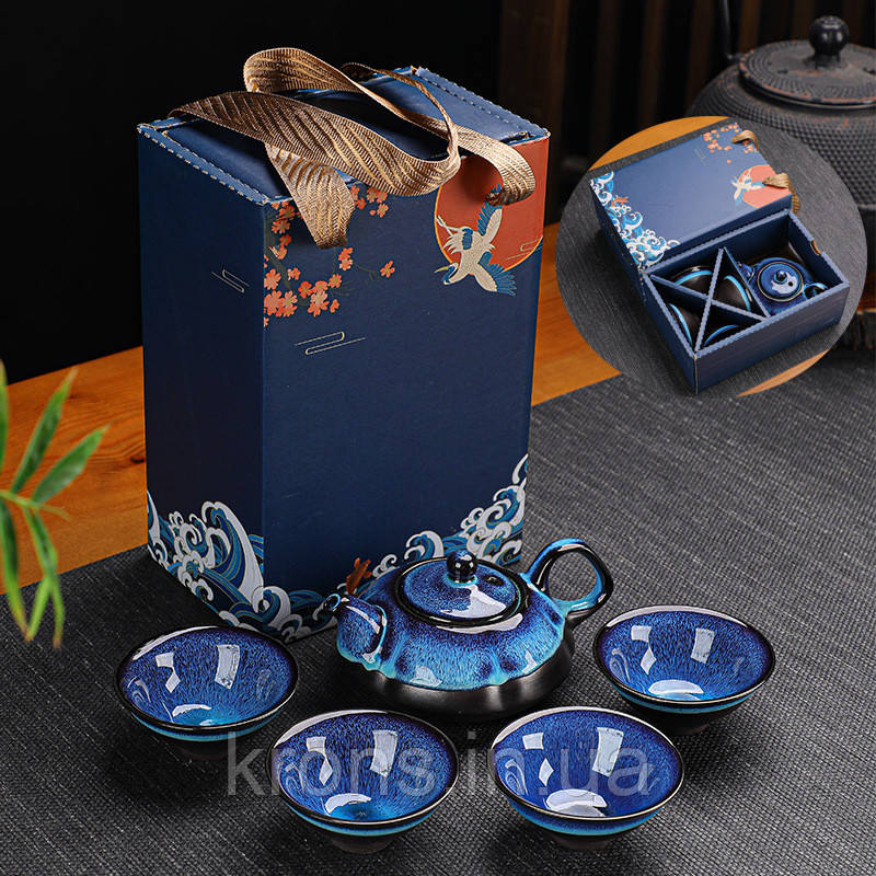 Набір для чайної церемонії YBCJ-647 сервіз для приготування чаю набір піал із чайником на 4 персони подарункова, фото 1