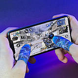 Ігрові напальчники P1 FLY (1 пара 2 шт) для ігор на телефоні смартфоні планшеті срібне волокно pubg, фото 2