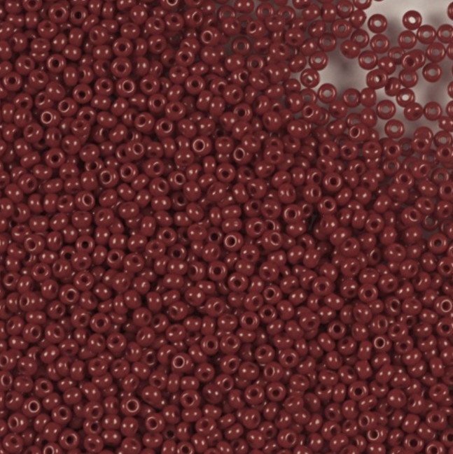 Бісер чеський Preciosa 93300, керамічний, бордовий (10 г)