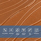 Самоклеюча декоративна настінно-стельова 3D панель коричневі хвилі 700x700x7мм (366) SW-00000849, фото 4