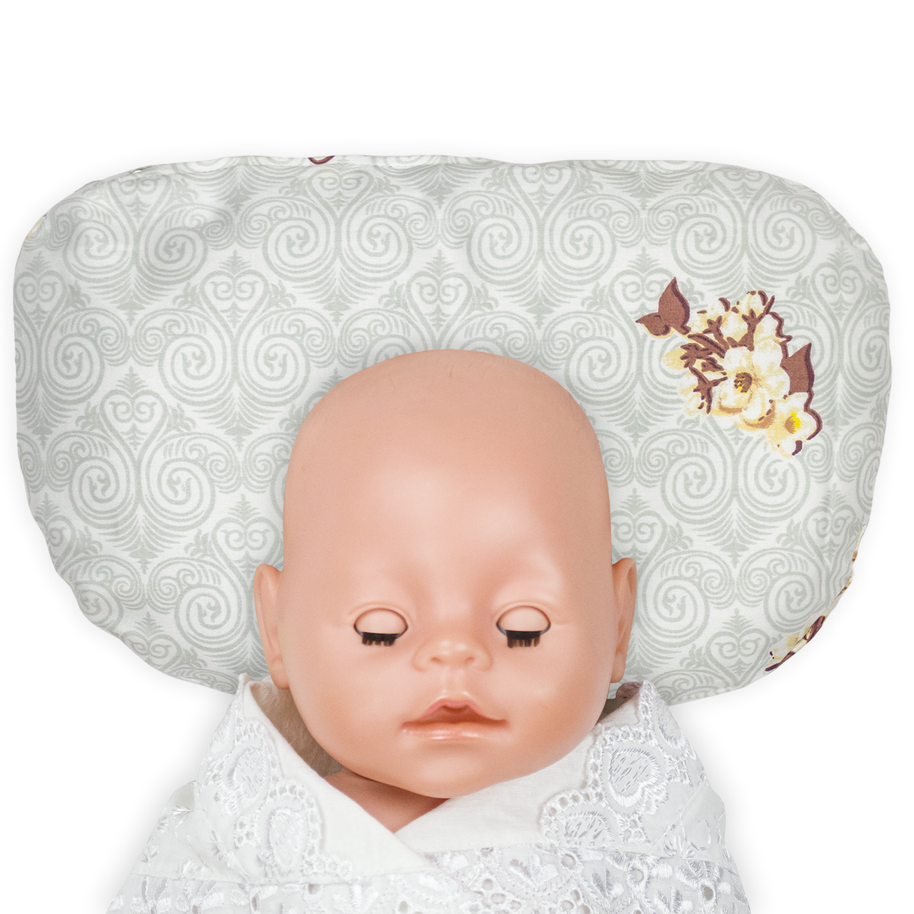 Подушка ортопедична для новонароджених з фіксацією для голови Тюльпанчик 27х18 см Сакура, фото 1