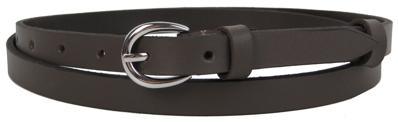 Жіночий шкіряний ремінь Skipper 1,5 см темно-коричневий, фото 1