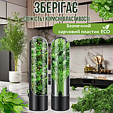 Контейнер органайзер для зберігання зелені Herb Saver, чорний, фото 2
