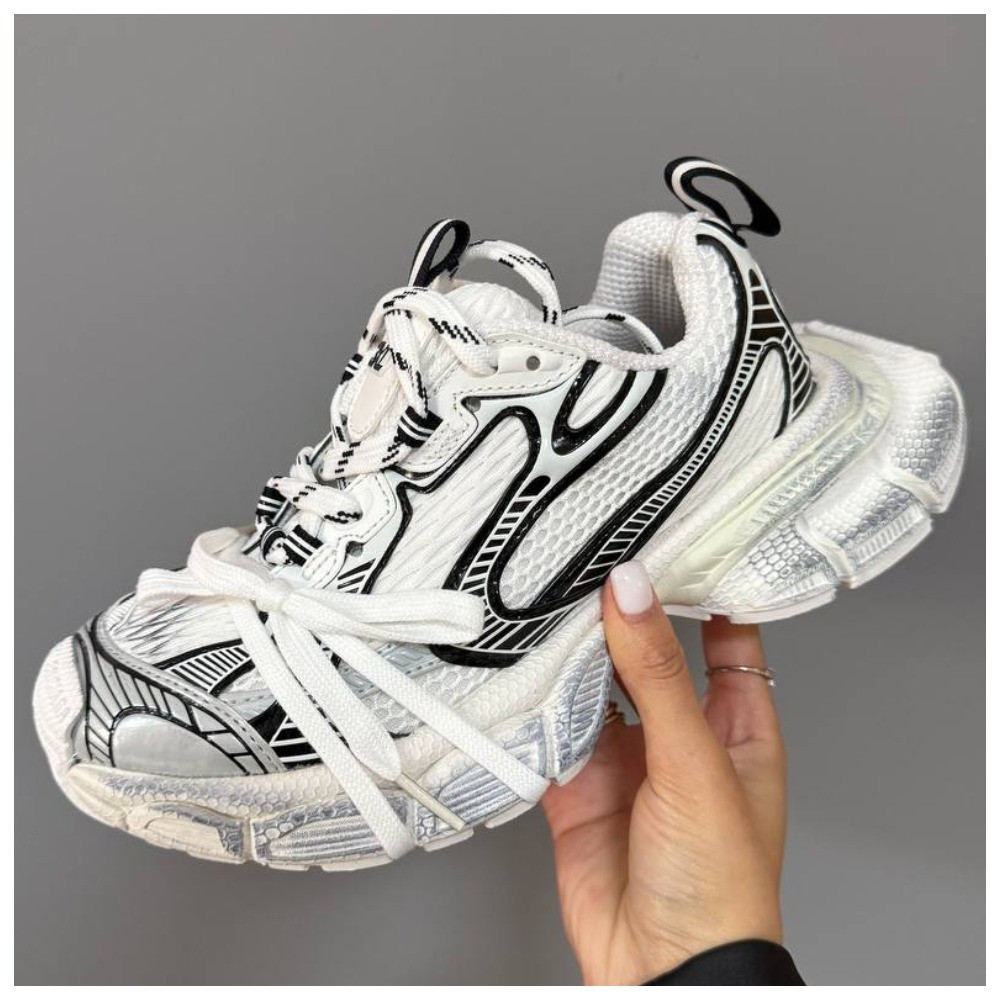 Жіночі кросівки Balenciaga 3XL White Black, чорно-білі кросівки баленсіага 3ХЛ баленсіяга