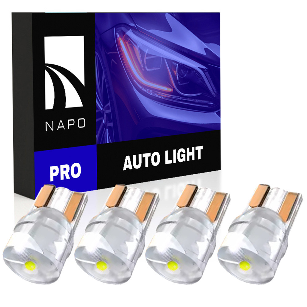 Комплект світлодіодних ламп NAPO PRO T10-F2 W5W T10 колір світіння білий 4 шт