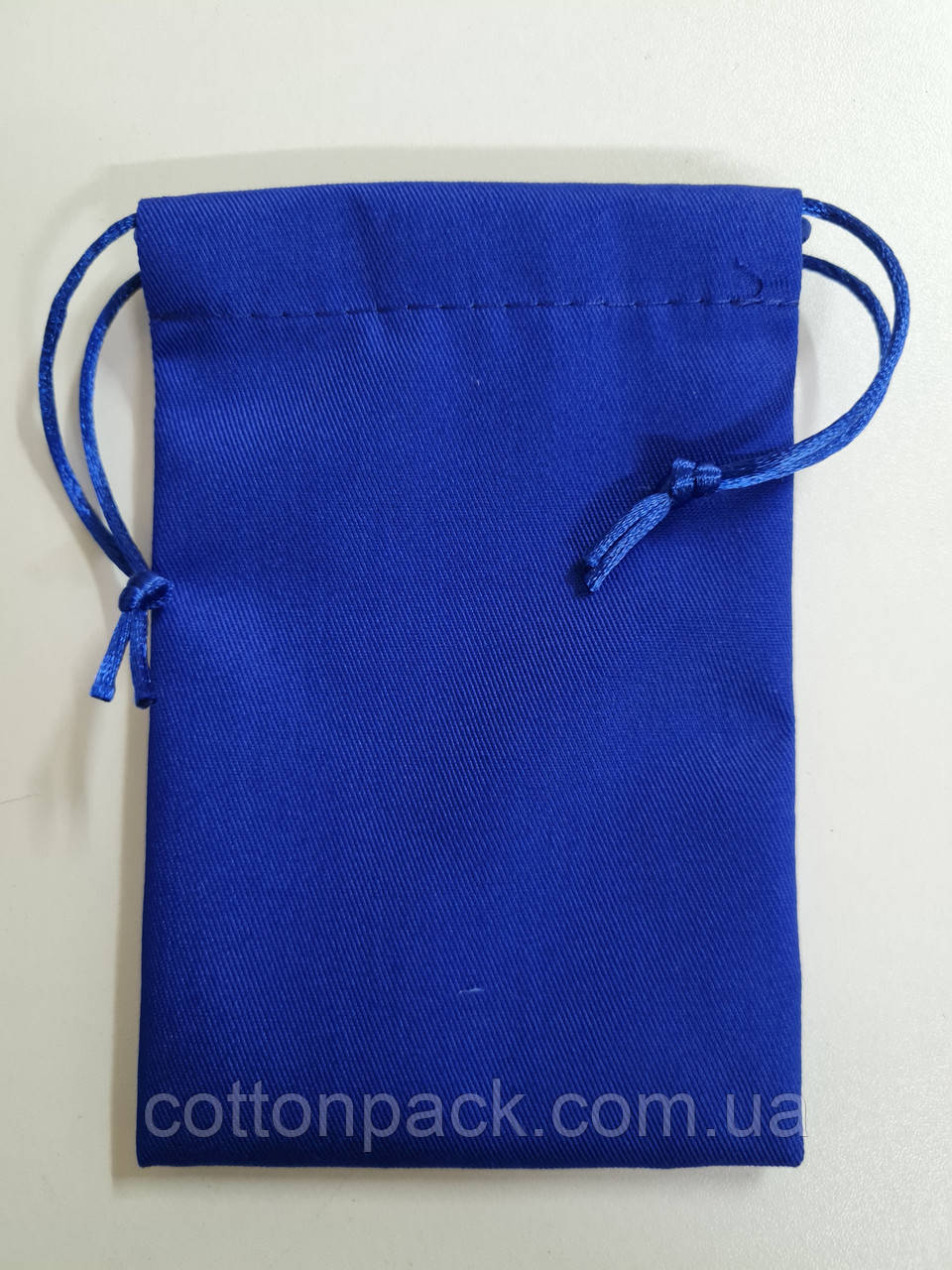 Мішечок 10*15 см, синя саржа, бавовна, фото 1