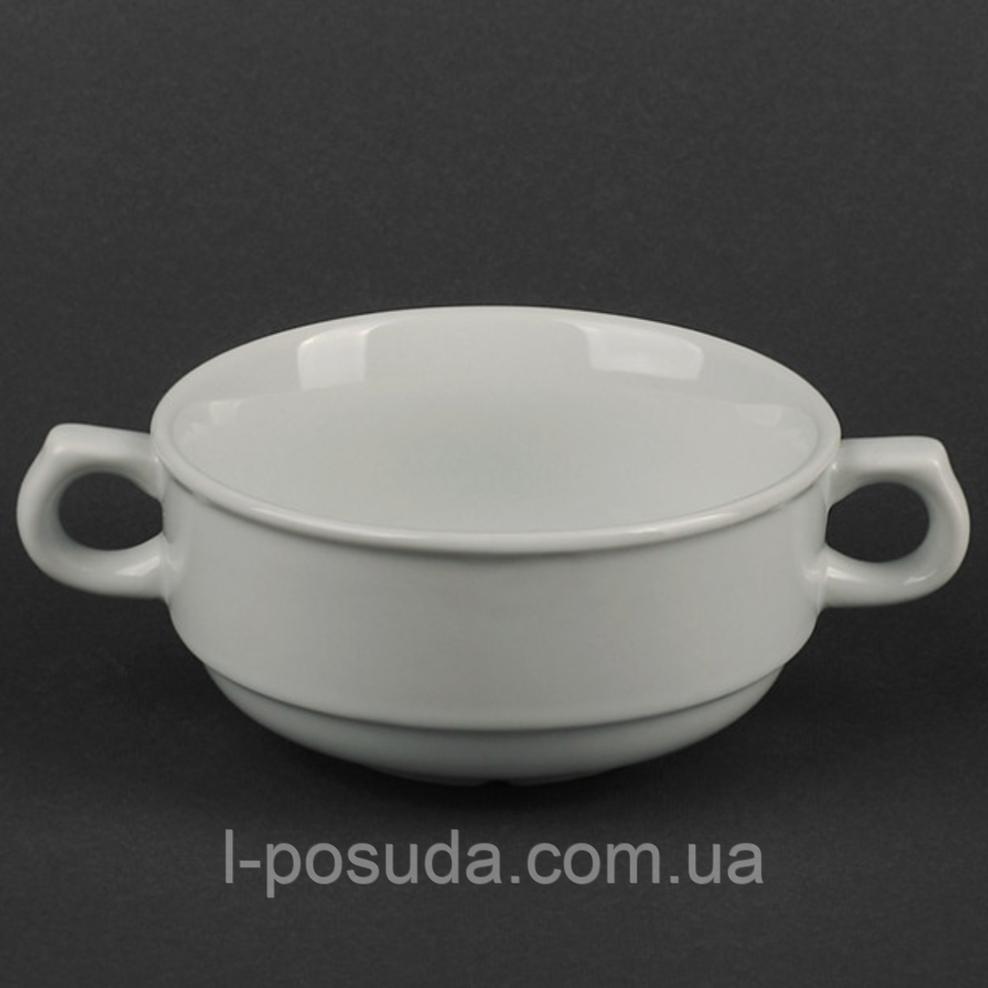 Бульонница Біла З Ручками 350мл 120х60мм, фото 1
